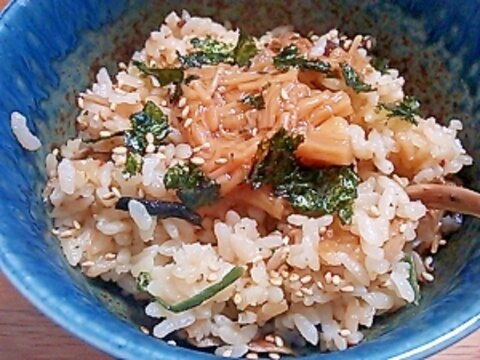 しめじと山菜の炊き込みご飯(＾＾山菜ミックスで時短
